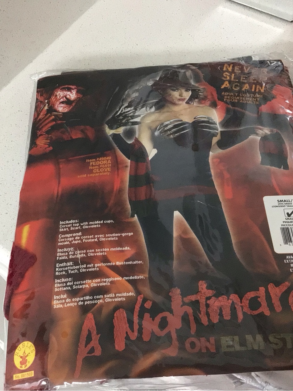 Rubie's Black and Red Nightmare on Elm Street Girls Costume